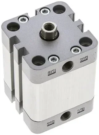 Vérin ISO 21287, double sens, piston 40mm, course 25mm, tige de piston avec FE