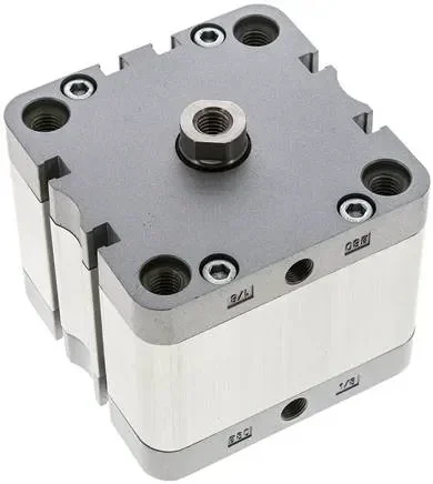 Vérin ISO 21287, double sens, piston 80mm, course 25mm, tige de piston avec FE