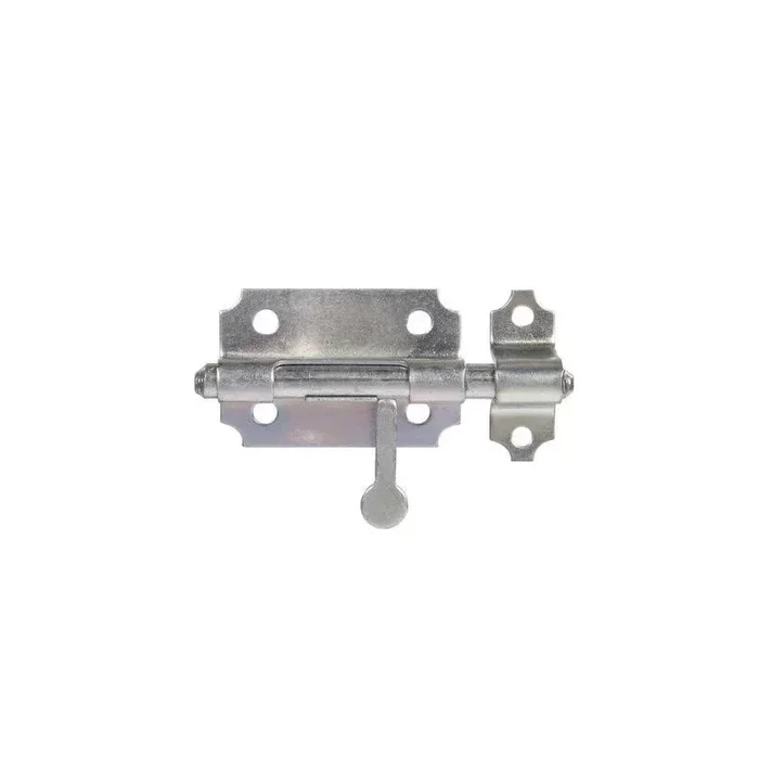 Verrou de box bouton poire et gache Acier zingue blanc haute qualite