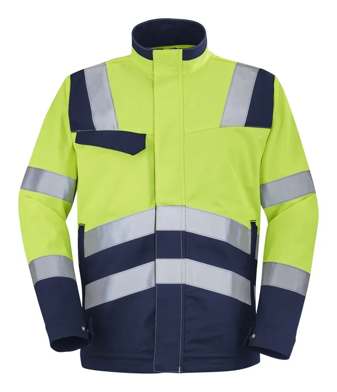 Veste haute visibilité Cepovett Safety 9D86 9570, Jaune/Bleu marine, taille 5, Mixte