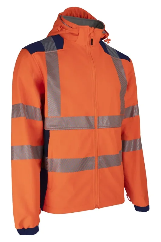 Veste Softshell haute visibilité Coverguard NEBULO, Orange/bleu marine, taille XXL, Unisexe