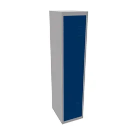 Vestiaire industrie salissante démontable – H 180 x L 40 x P 50 cm – élément départ – gris clair et portes bleues
