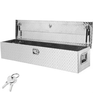 VEVOR 121,9 x 38 x 38 cm boîte à outils robuste en aluminium pour lit de camionnette