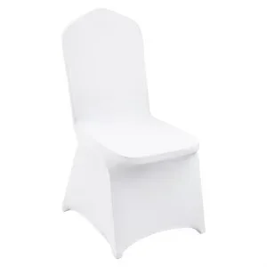 VEVOR 30 pcs, Housses de chaise pliantes en élasthanne extensible, housses de protection universelle, amovibles et lavables, pour mariage, vacances, banquet, fête, célébration, salle à manger, blanc