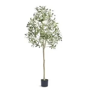 VEVOR Arbre Artificiel 155 cm Plante Artificielle PE Haut Olivier Faux Arbre Vert avec Pot 150×125 mm Décoration de Style Fausse Plante pour Maison Bureau Hôtel Centres Commerciaux Intérieur Extérieur