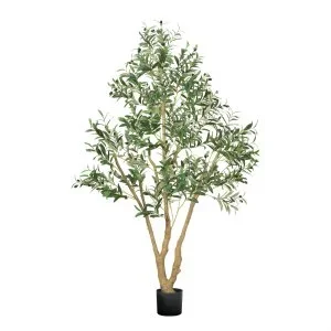VEVOR Arbre Artificiel Plante Artificielle Faux Olivier 1,8 m Déco d&rsquo;Intérieur