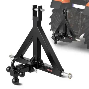 VEVOR Attelage 3 Points avec Récepteur 5 cm pour Tracteur 3 Boules de Remorquage