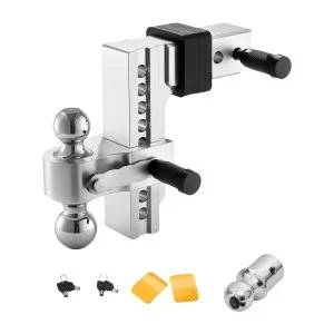 VEVOR Attelage Remorque Réglable de Récepteur 63,5 mm 3 Boules 203 mm 8390 kg