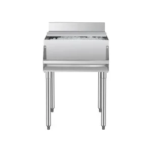 VEVOR Bac à glaçons commercial boîte sous bar 61,6 L avec porte-bouteille avant