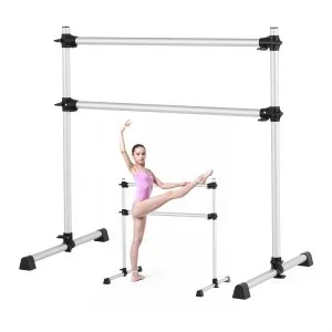 VEVOR Barre à ballet double barre de danse autoportante réglable en hauteur