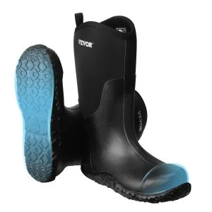 VEVOR Bottes de pluie en caoutchouc à embout en acier pour hommes taille 9 US