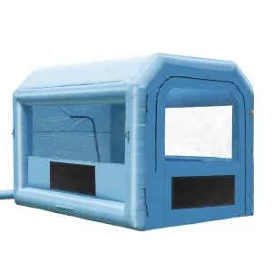 VEVOR Cabine de Peinture Gonflable 4x3x2,75 m, Tente Peinture Gonflable Automobile avec Souffleurs Puissants de 750 W et Système de Filtration, Station de Travail pour Pose de Peinture Atelier Garage