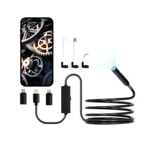 VEVOR Caméra Endoscopique HD 1920p Endoscope avec Câble 3 m pour Android et iOS