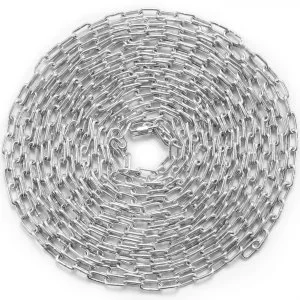 VEVOR Chaîne à Maillons en Acier au Carbone Galvanisée 3,5 mm x 10,05 m 158 kg