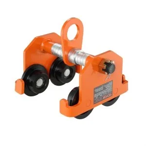 VEVOR Chariot Porte-palan Capacité de Charge 3 T Chariot à Poutre de Poussée Largeur Réglable de 63,5-203,2 mm Chariot à Palan de Garage en Acier Allié avec Roues pour Poutres en I Droite et Courbée