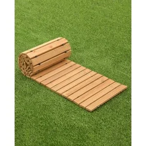 VEVOR Chemin de Jardin Bois Déroulant Allée Droite Extérieur Terrasse 244×43 cm