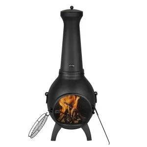 VEVOR Cheminée Extérieur Jardin Aluminium 559 mm Poêle à Bois Patio avec Grille