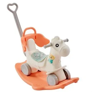 VEVOR Cheval à bascule 4 en 1 jouet à bascule enfants 1-3 ans avec planche rouge