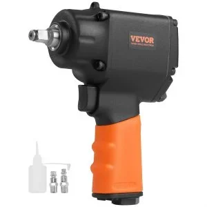 VEVOR Clé à chocs pneumatique 3/8&Prime; pistolet de percussion entraînement carré 690 pi-lb couple de desserrage 10000 tr/min pour tâches camions, équipements, amateur automobile, mécanicien professionnel