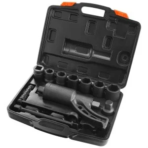 VEVOR Clé Multiplicateur de Couple 25,4 mm Rapport 1:58 Multiplicateur de Force avec 8 Douilles Coffret Démultiplicateur de Couple en Acier Allié pour Démontage d’Écrou de Roue Voiture Atelier Garage