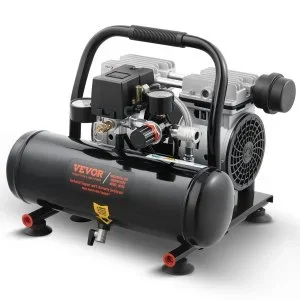 VEVOR Compresseur d&rsquo;Air Compact Portable Sans Huile Réservoir 4 L 7 bar 635 W