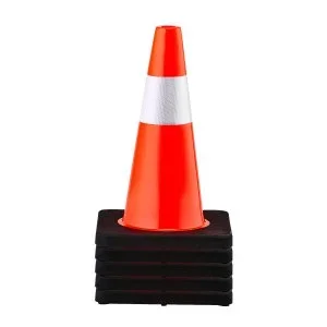 VEVOR Cône de Signalisation Cône de Chantier Réfléchissante 5 Pièces 45 cm Route