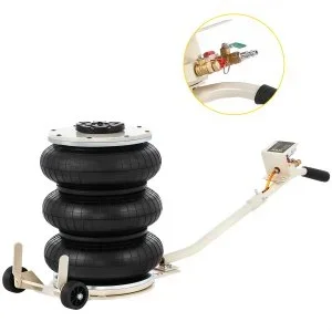 VEVOR Cric Pneumatique Gonflable Cric de Levage 3 Boudins 5000 kg 16,5 – 40 cm Cric de Plancher Cric de Voiture