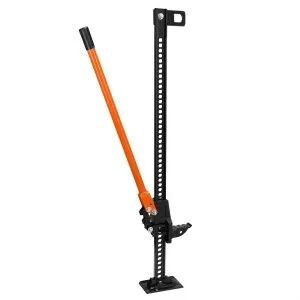VEVOR Cric Tout-Terrain 4×4 Cric Agricole Charge 3,18 T Cric Hi-Lift Haut 122,5 cm Plage de Levage 10,5-103,5 cm Réglable à Cliquet avec Long Levier Treuil pour Véhicules Tout-Terrain Tracteurs Ferme