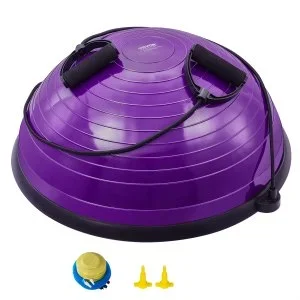 VEVOR Demi-ballon d&rsquo;Exercice Ballon d&rsquo;Équilibre 62 cm avec Bande de Résistance