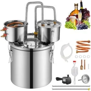 VEVOR Distillateur Alambic Distillateur d&rsquo;Eau en Inox 50 L Brassage Domicile