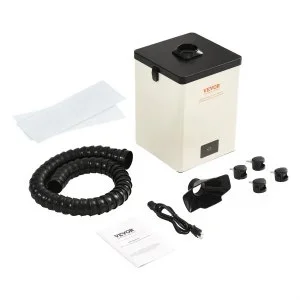 VEVOR Extracteur de Fumée de Soudage 150 W Extracteur de Fumées de Soudure Filtre à 3 Couches Débit d’Air 332 m³/h Absorbeur de Fumée à Souder Compact pour Soudure Gravure Bricolage Salon de Beauté