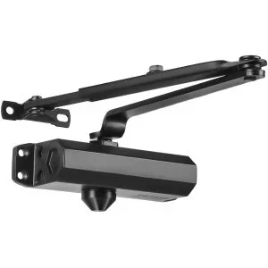 VEVOR Ferme-porte automatique, capacité de charge 68 kg, ferme porte à tampon hydraulique taille réglable usage commercial ou résidentiel corps en fonte d&rsquo;aluminium robuste, installation facile, noir