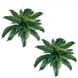 VEVOR Fougère Artificielle Fausse Plante Déco en Plastique 30 Feuilles Lot de 2