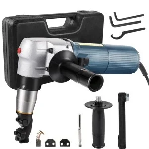 VEVOR Grignoteuse électrique 625W Cisaille Grignoteuse à Tôle épaisseur de Coupe 4 mm, Outil Professionnel de Découpe Métal & Tête de Coupe Réglable Orientable 360° pour Acier Plastique Cuivre Verre