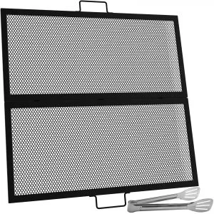 VEVOR grille de cuisson carrée grille de foyer avec marques X pliable 36 « x 36