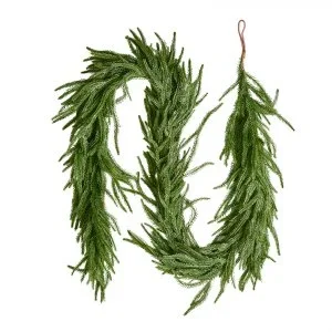 VEVOR Guirlande de Noël de Pin Norfolk Artificiel Décoration de Noël Verte 1,8 m