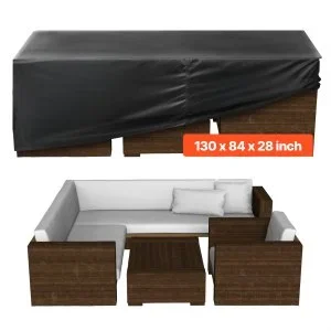VEVOR Housse de Protection pour Meubles de Jardin Imperméable 420D 330×214 cm
