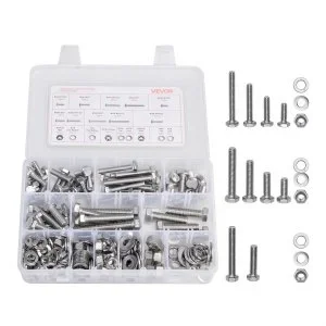 VEVOR Kit Boulons et Écrous 246 PCS Impériaux en Acier Inoxydable pour Meubles