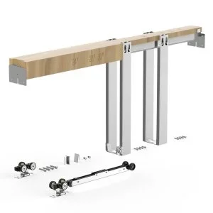 VEVOR Kit Contre-châssis pour Porte Coulissante 61-76×203 cm en Acier Galvanisé