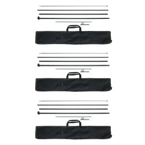 VEVOR Kit de mâts de drapeau plume 3 lots hauteur 498,5 cm avec piquets de sol