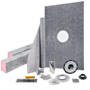 VEVOR Kit receveur de douche et seuil 1219 mm x 1828,8 mm avec drain central ABS