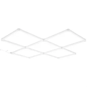 VEVOR Lampe Garage LED 5 Carrés 22000 lm Plafonnier Atelier Éclairage Lumineux