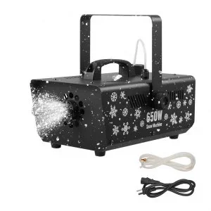 VEVOR Machine à Neige, 650 W, Machine à Flocons de Neige Artificielle Portative Suspendue, avec Poignée Portable, pour DJ, Fêtes de Noël, Effet de Scène, Décoration de Mariage, Extérieur et Intérieur
