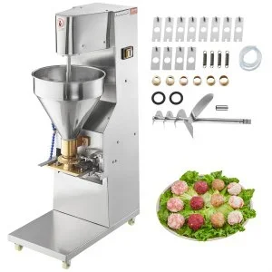 VEVOR Machine de formage de boulettes de viande commerciale, 280 pièces/min, automatique, 1100 W, outil électrique de fabrication de boulettes de poisson, de bœuf, de porc et de crevettes, en acier in