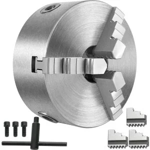 VEVOR Mandrin à 3 Machoires 125 mm, Mandrin de Tour à 3 Mors Centrage Automatique K11-125 Mandrin de Précision Haute Efficacité en Fonte Large Plage Serrage pour CNC Tour Tournage Fraiseuse Perceuse