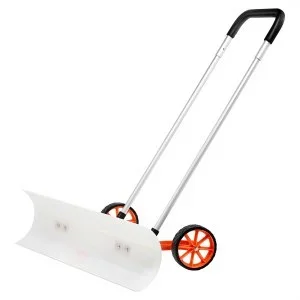 VEVOR Pelle à Neige avec Roues 94 cm Pelle de Déneigement Large Poussoir à Neige en ABS Pousse-Neige Robuste avec Poignée en Alliage d’Aluminium en Forme U pour Nettoyage Entrée Allée Chaussée Maison
