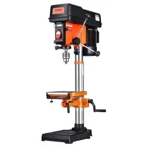 VEVOR Perceuse À Colonne 750w 30,48 cm Oscillation, 440-2580 Tr/min, Perceuse À Vitesse Variable Avec Plan De Travail Inclinable De 0 À 45 °, Perceuse De Positionnement À Rayons X, Perceuse À Bois Et Métal