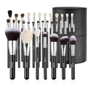 VEVOR Pinceaux Maquillage 34 PCS pour Fond de Teint Fard à Paupières Poils Doux