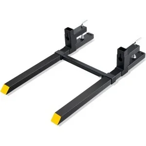 VEVOR Pinces sur Fourches à Palettes 1090x70x230 mm Fourches de Tracteur Charge 907 kg Longueur 109 cm Barre Stabilisatrice Réglable Lame Fourche 76 cm pour Chargeur Tracteur Godet Chariot Élévateur