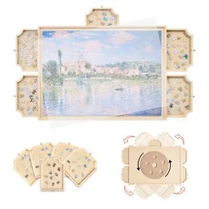 VEVOR Planche de Puzzle 1000PCs Portable avec Tiroirs et Couverture 736×535 mm